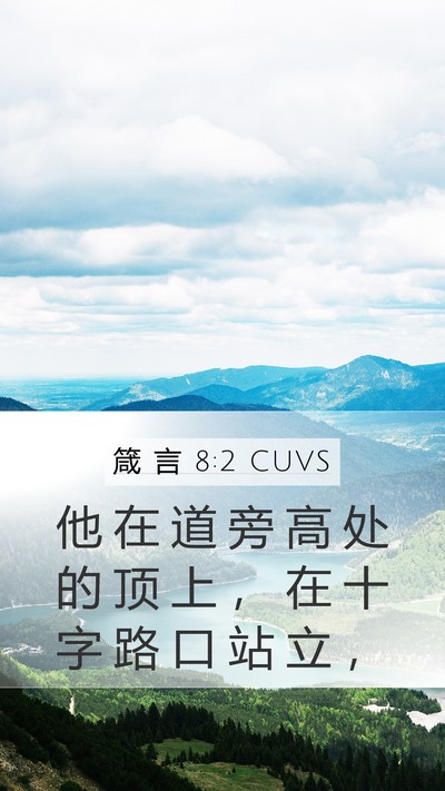 箴 言 8:2 CUVS Bible Verse Image