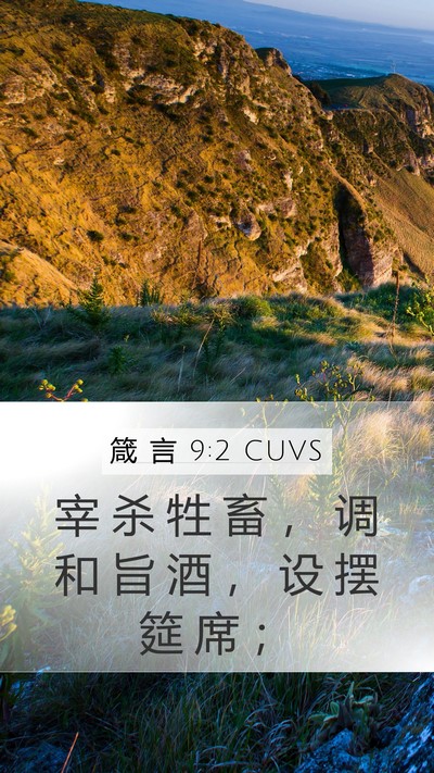 箴 言 9:2 CUVS Bible Verse Image