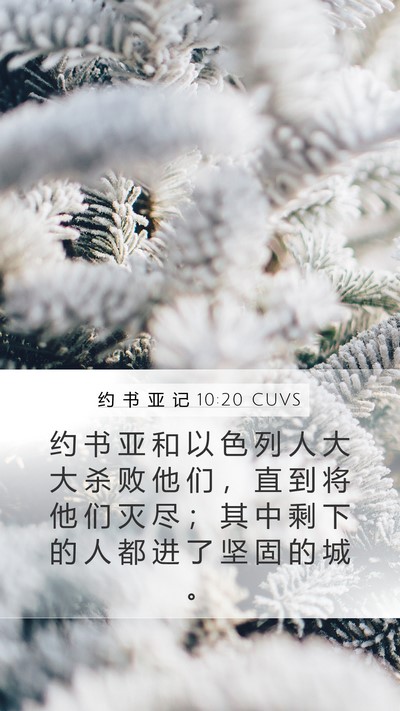 约 书 亚 记 10:20 CUVS Bible Verse Image