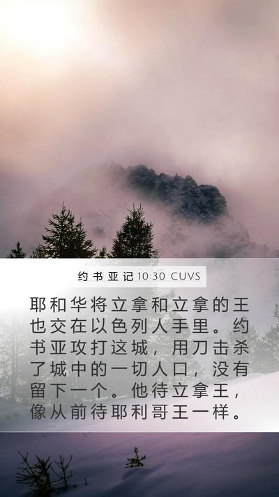 约 书 亚 记 10:30 CUVS Bible Verse Image