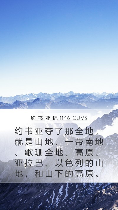 约 书 亚 记 11:16 CUVS Bible Verse Image