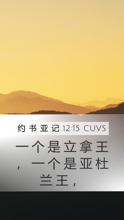 约 书 亚 记 12:15 CUVS Bible Verse Image