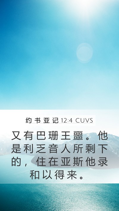约 书 亚 记 12:4 CUVS Bible Verse Image