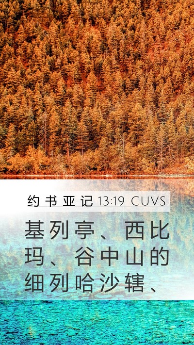 约 书 亚 记 13:19 CUVS Bible Verse Image