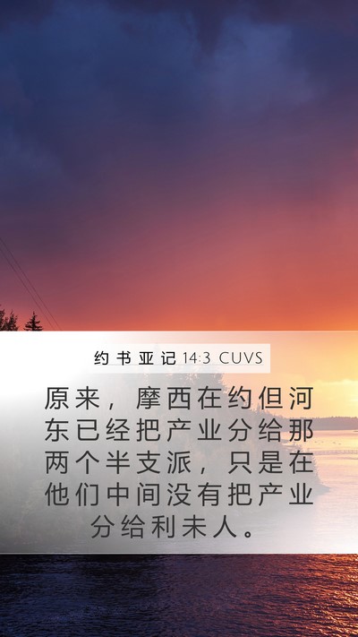 约 书 亚 记 14:3 CUVS Bible Verse Image