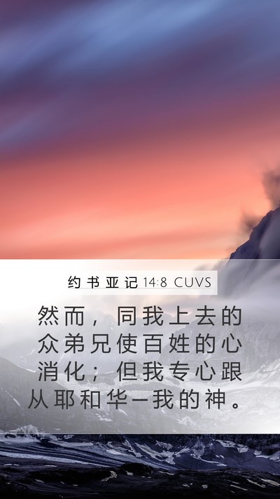 约 书 亚 记 14:8 CUVS Bible Verse Image