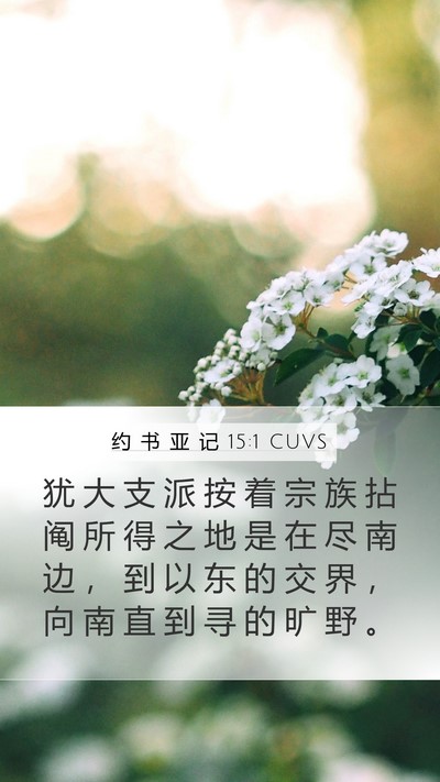 约 书 亚 记 15:1 CUVS Bible Verse Image