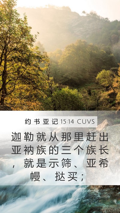 约 书 亚 记 15:14 CUVS Bible Verse Image