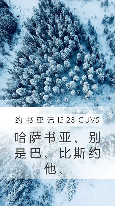 约 书 亚 记 15:28 CUVS Bible Verse Image