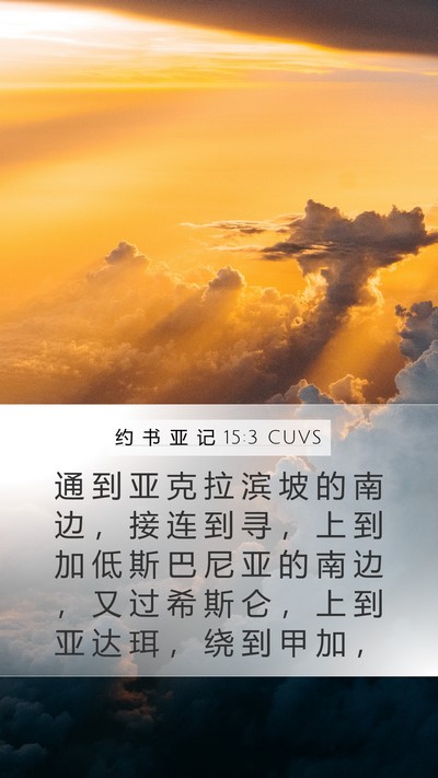 约 书 亚 记 15:3 CUVS Bible Verse Image