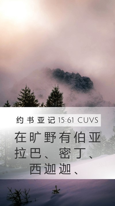 约 书 亚 记 15:61 CUVS Bible Verse Image