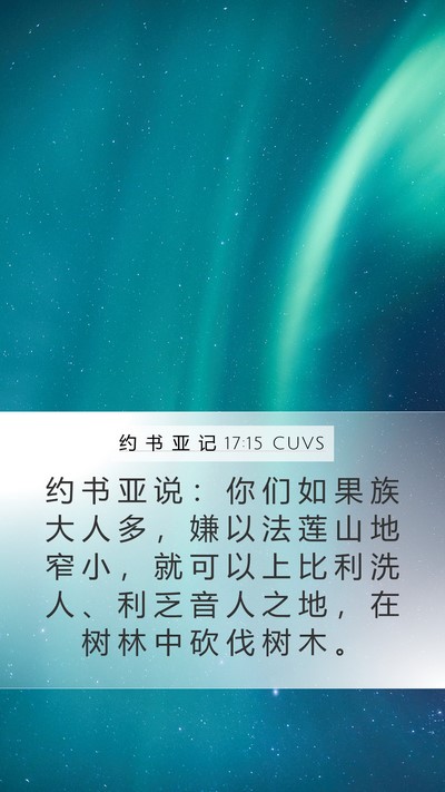 约 书 亚 记 17:15 CUVS Bible Verse Image