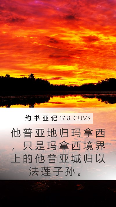 约 书 亚 记 17:8 CUVS Bible Verse Image