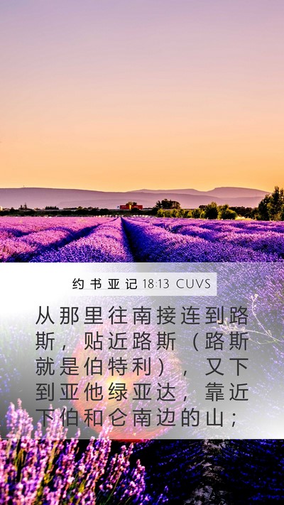 约 书 亚 记 18:13 CUVS Bible Verse Image