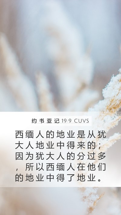 约 书 亚 记 19:9 CUVS Bible Verse Image