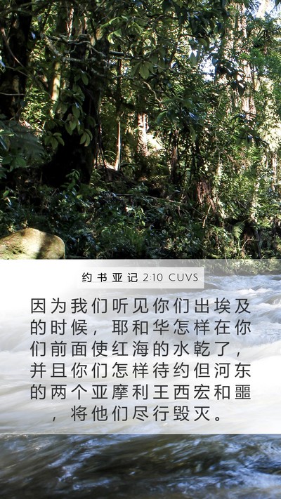 约 书 亚 记 2:10 CUVS Bible Verse Image