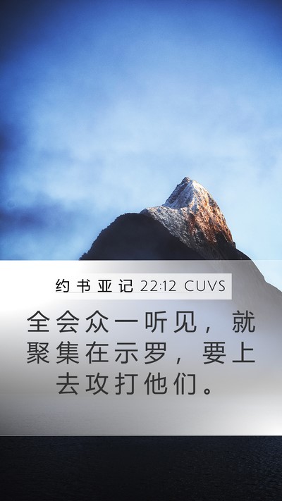 约 书 亚 记 22:12 CUVS Bible Verse Image