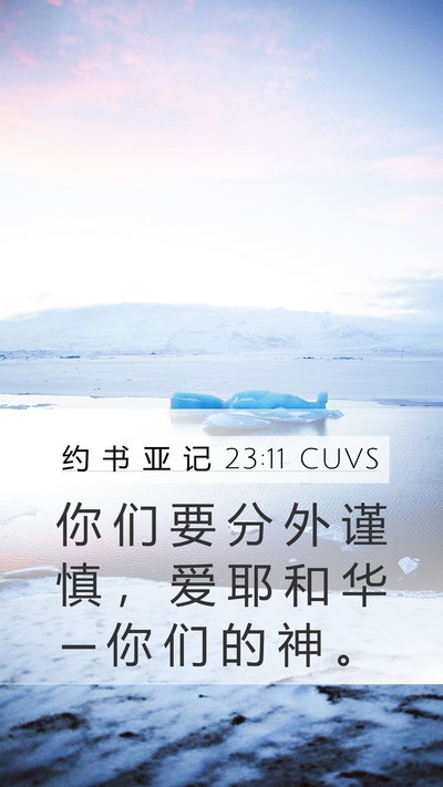约 书 亚 记 23:11 CUVS Bible Verse Image