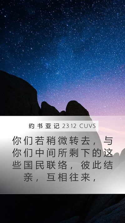 约 书 亚 记 23:12 CUVS Bible Verse Image