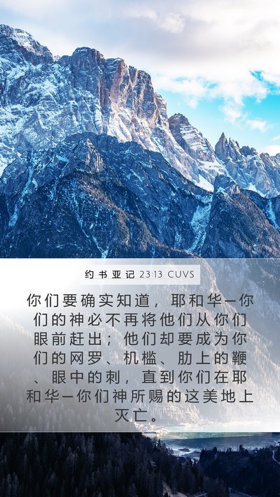 约 书 亚 记 23:13 CUVS Bible Verse Image