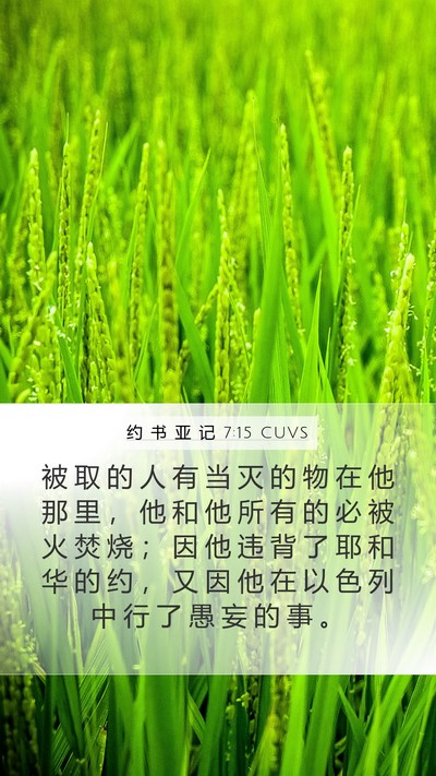 约 书 亚 记 7:15 CUVS Bible Verse Image