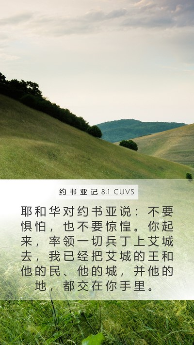 约 书 亚 记 8:1 CUVS Bible Verse Image