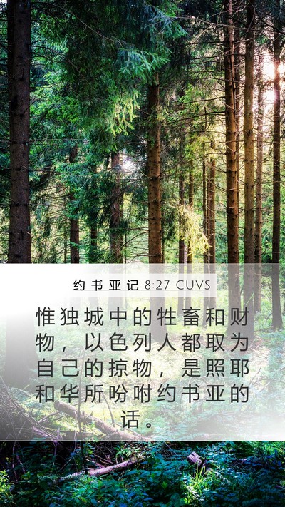 约 书 亚 记 8:27 CUVS Bible Verse Image