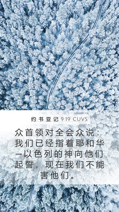 约 书 亚 记 9:19 CUVS Bible Verse Image