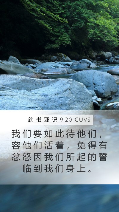 约 书 亚 记 9:20 CUVS Bible Verse Image