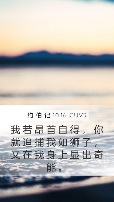 约 伯 记 10:16 CUVS Bible Verse Image