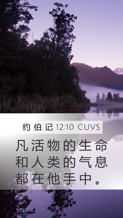 约 伯 记 12:10 CUVS Bible Verse Image