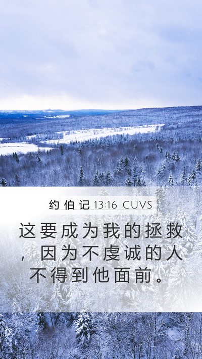 约 伯 记 13:16 CUVS Bible Verse Image