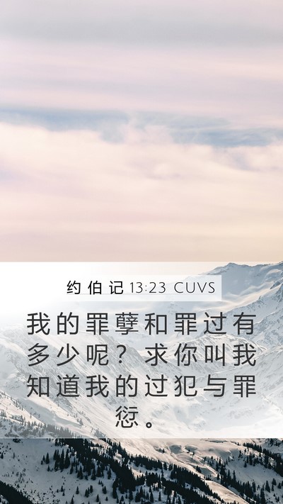 约 伯 记 13:23 CUVS Bible Verse Image