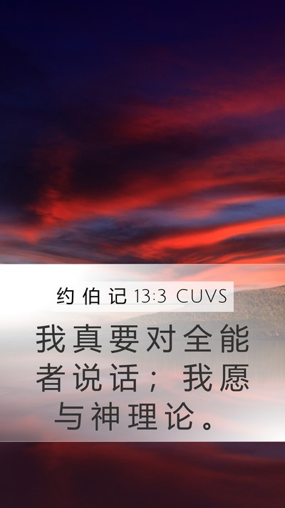 约 伯 记 13:3 CUVS Bible Verse Image