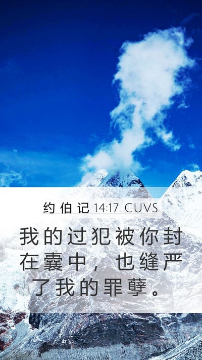 约 伯 记 14:17 CUVS Bible Verse Image
