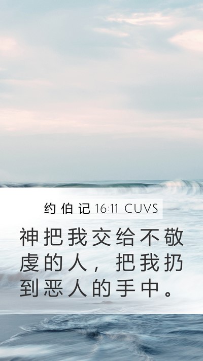 约 伯 记 16:11 CUVS Bible Verse Image