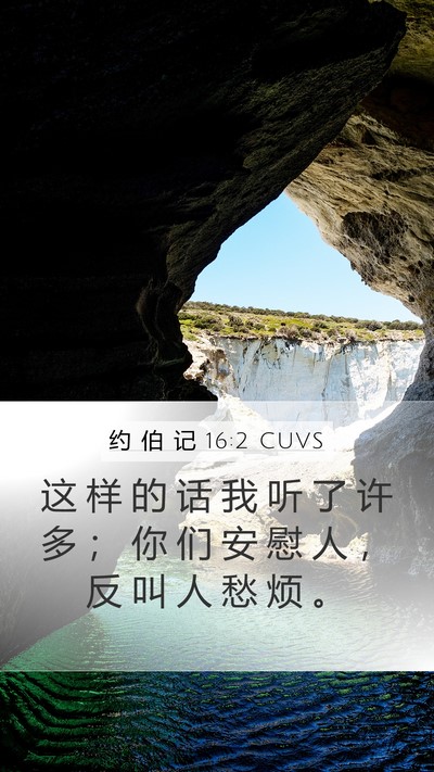 约 伯 记 16:2 CUVS Bible Verse Image
