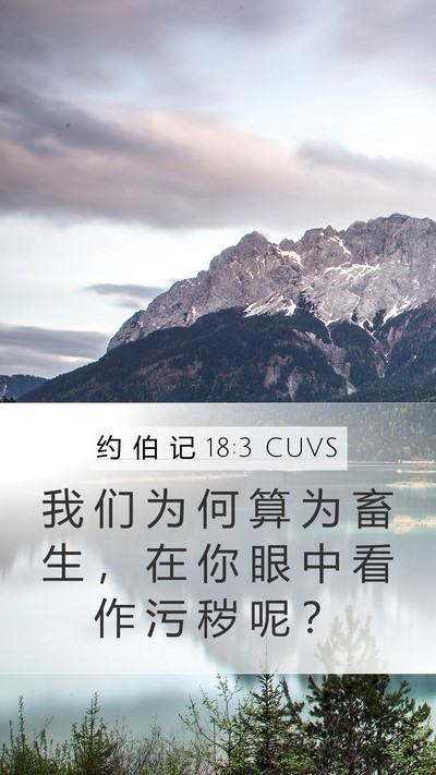 约 伯 记 18:3 CUVS Bible Verse Image