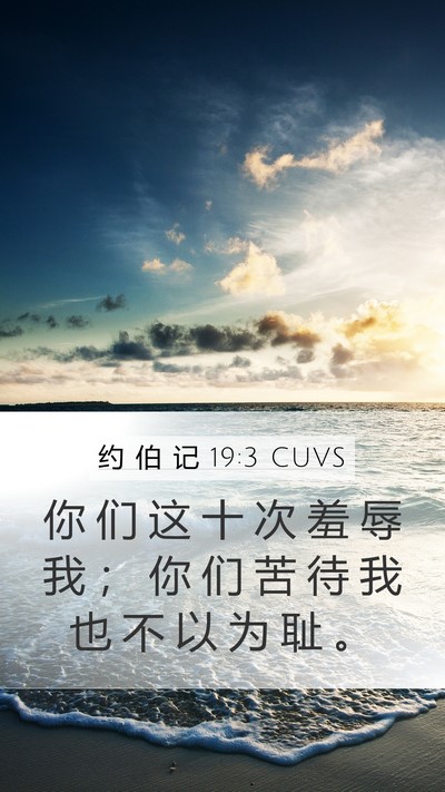 约 伯 记 19:3 CUVS Bible Verse Image