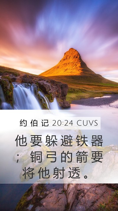约 伯 记 20:24 CUVS Bible Verse Image