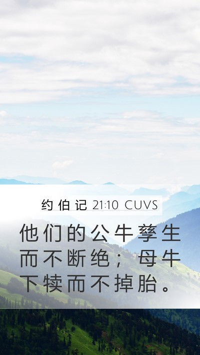 约 伯 记 21:10 CUVS Bible Verse Image