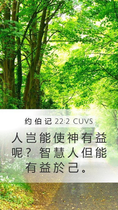 约 伯 记 22:2 CUVS Bible Verse Image
