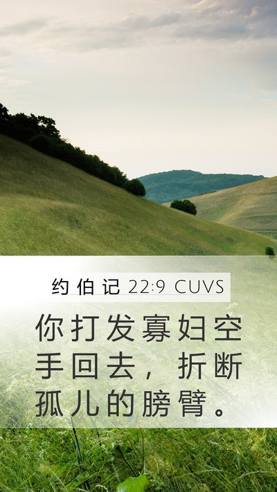 约 伯 记 22:9 CUVS Bible Verse Image