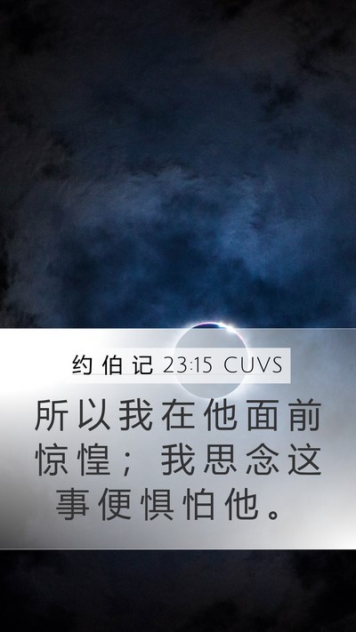 约 伯 记 23:15 CUVS Bible Verse Image