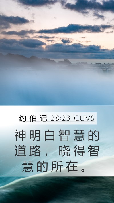 约 伯 记 28:23 CUVS Bible Verse Image