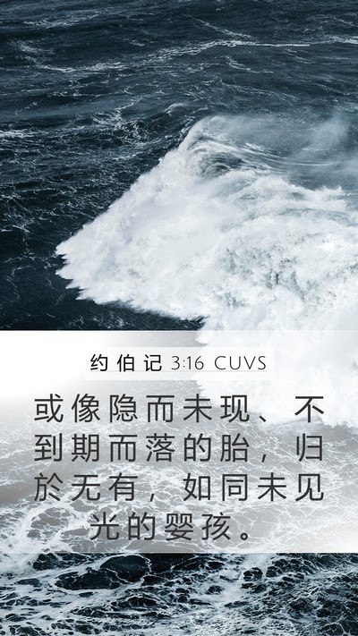 约 伯 记 3:16 CUVS Bible Verse Image