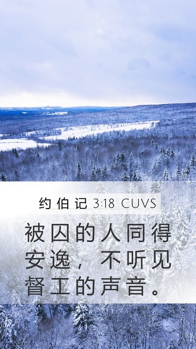 约 伯 记 3:18 CUVS Bible Verse Image
