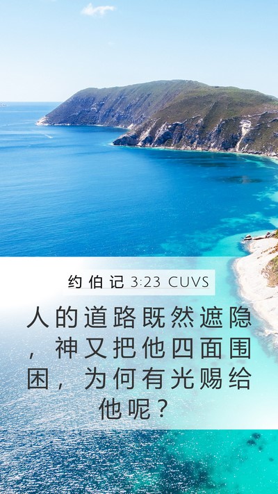 约 伯 记 3:23 CUVS Bible Verse Image