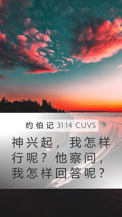 约 伯 记 31:14 CUVS Bible Verse Image