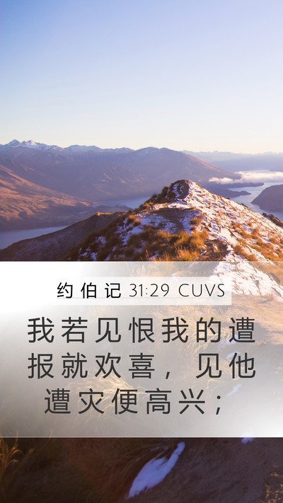 约 伯 记 31:29 CUVS Bible Verse Image